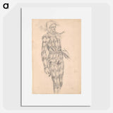 アートポスター-Study of a Harlequin - ポール セザンヌ Poster.