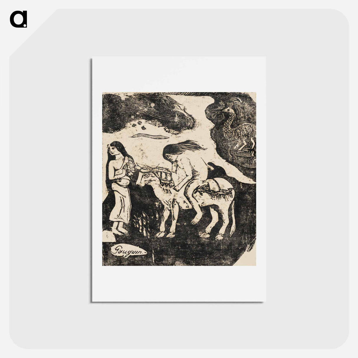 アートポストカード-The Rape of Europa - ポール ゴーギャン Postcard.