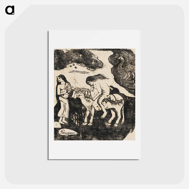 アートポストカード-The Rape of Europa - ポール ゴーギャン Postcard.
