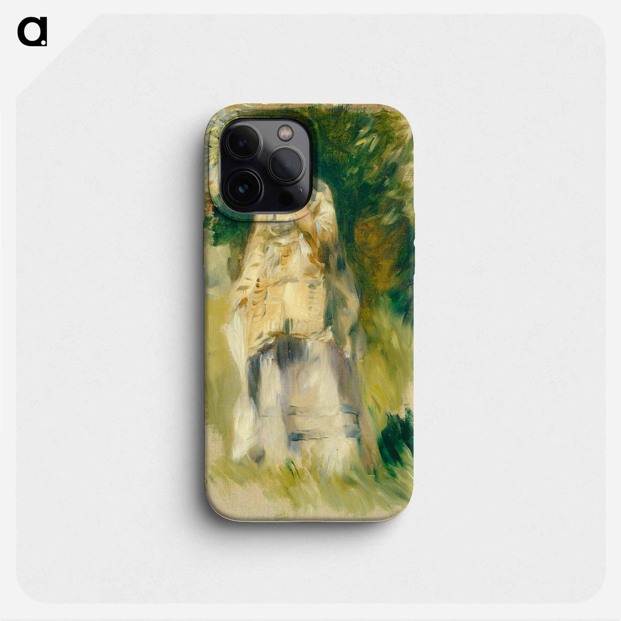 Woman Standing by a Tree - ピエール オーギュスト ルノワール Phone Case.