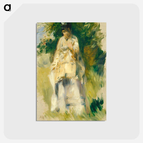 アートポストカード-Woman Standing by a Tree - ピエール オーギュスト ルノワール Postcard.