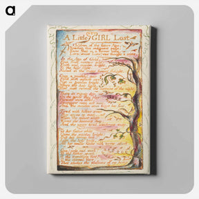 アートパネル-Songs of Innocence and of Experience: A Little Girl Lost - ウィリアム ブレイク Canvas.