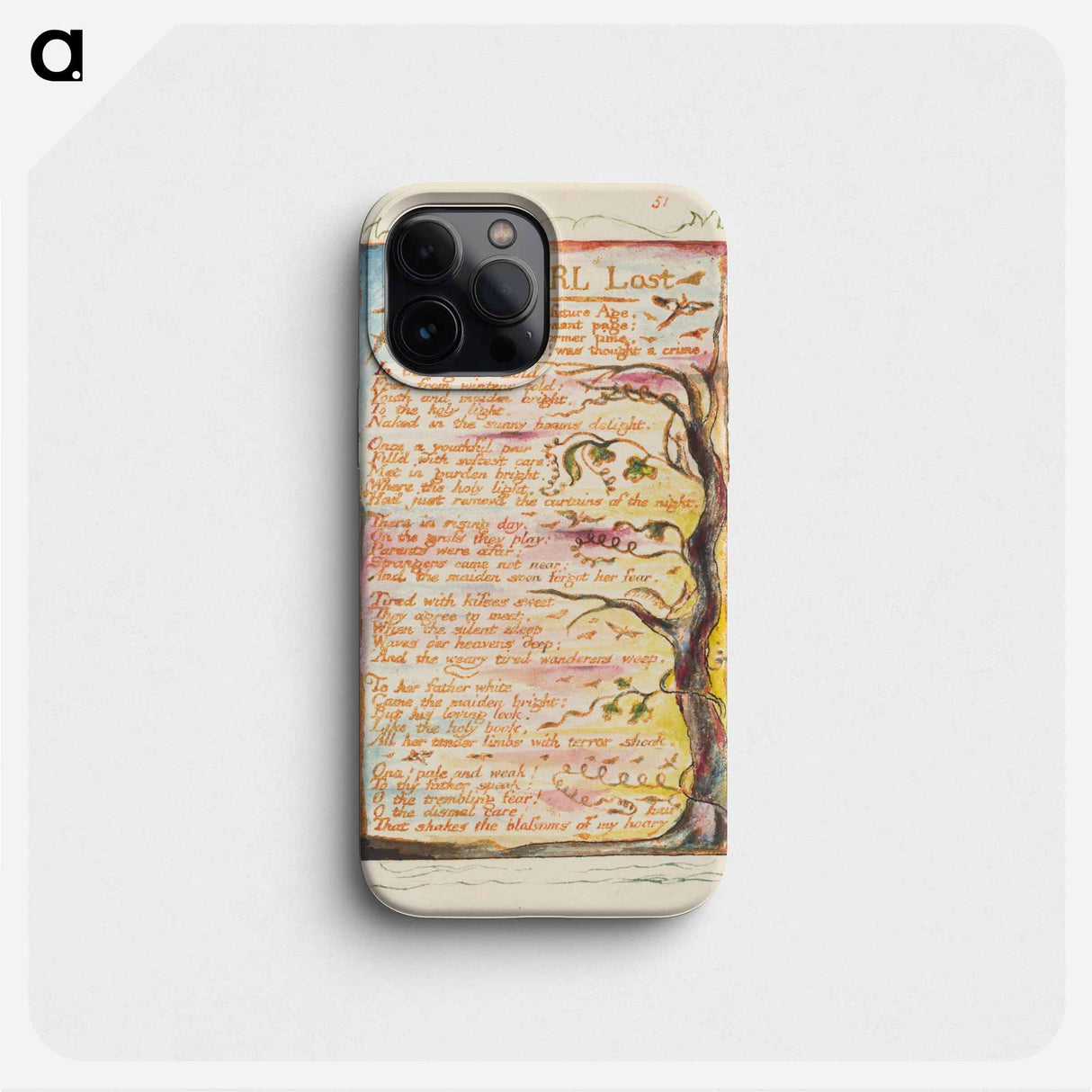 Songs of Innocence and of Experience: A Little Girl Lost - ウィリアム ブレイク Phone Case.