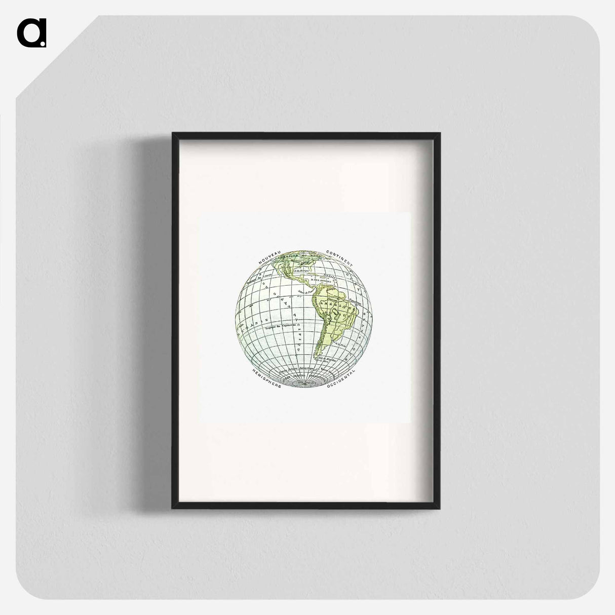 World atlas from The Practical Teaching of Geography - アンティーク地図 Poster.