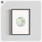 World atlas from The Practical Teaching of Geography - アンティーク地図 Poster.