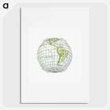 World atlas from The Practical Teaching of Geography - アンティーク地図 Poster.