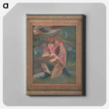 A father with a little girl - アーノルド ピーター ワイズ クビンチャン Canvas.