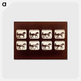 アートポストカード-Animal Locomotion (Man In Horse-Drawn Cart)
 - エドワード マイブリッジ Postcard.