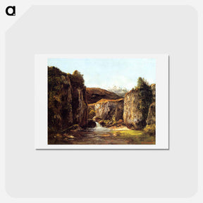 アートポストカード-The Source among the Rocks of the Doubs - ギュスターヴ クールベ Postcard.