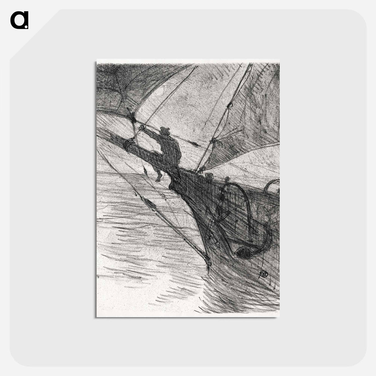 アートポストカード-Oceano Nox - アンリ ド トゥールーズ ロートレック Postcard.