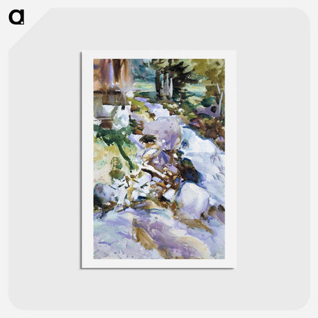 アートポストカード-Rushing Brook - ジョン シンガー サージェント Postcard.