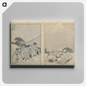 アートパネル-Mount Fuji of the Mists; Mount Fuji of the Ascending Dragon - 葛飾 北斎 Canvas.