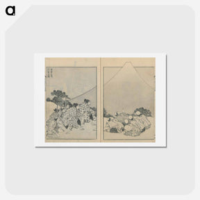 アートポストカード-Mount Fuji of the Mists; Mount Fuji of the Ascending Dragon - 葛飾 北斎 Postcard.