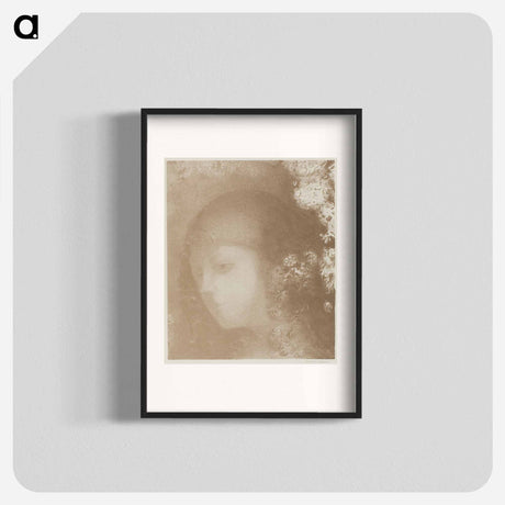 アートポスター-Child's Head With Flowers - オディロン ルドン Poster.