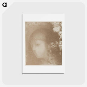 アートポストカード-Child's Head With Flowers - オディロン ルドン Postcard.