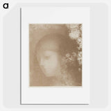 アートポスター-Child's Head With Flowers - オディロン ルドン Poster.