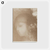 アートポストカード-Child's Head With Flowers - オディロン ルドン Postcard.