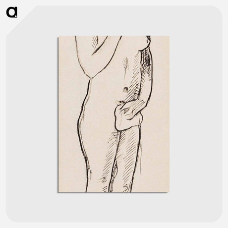 アートポストカード-Tahitian Eve - ポール ゴーギャン Postcard.