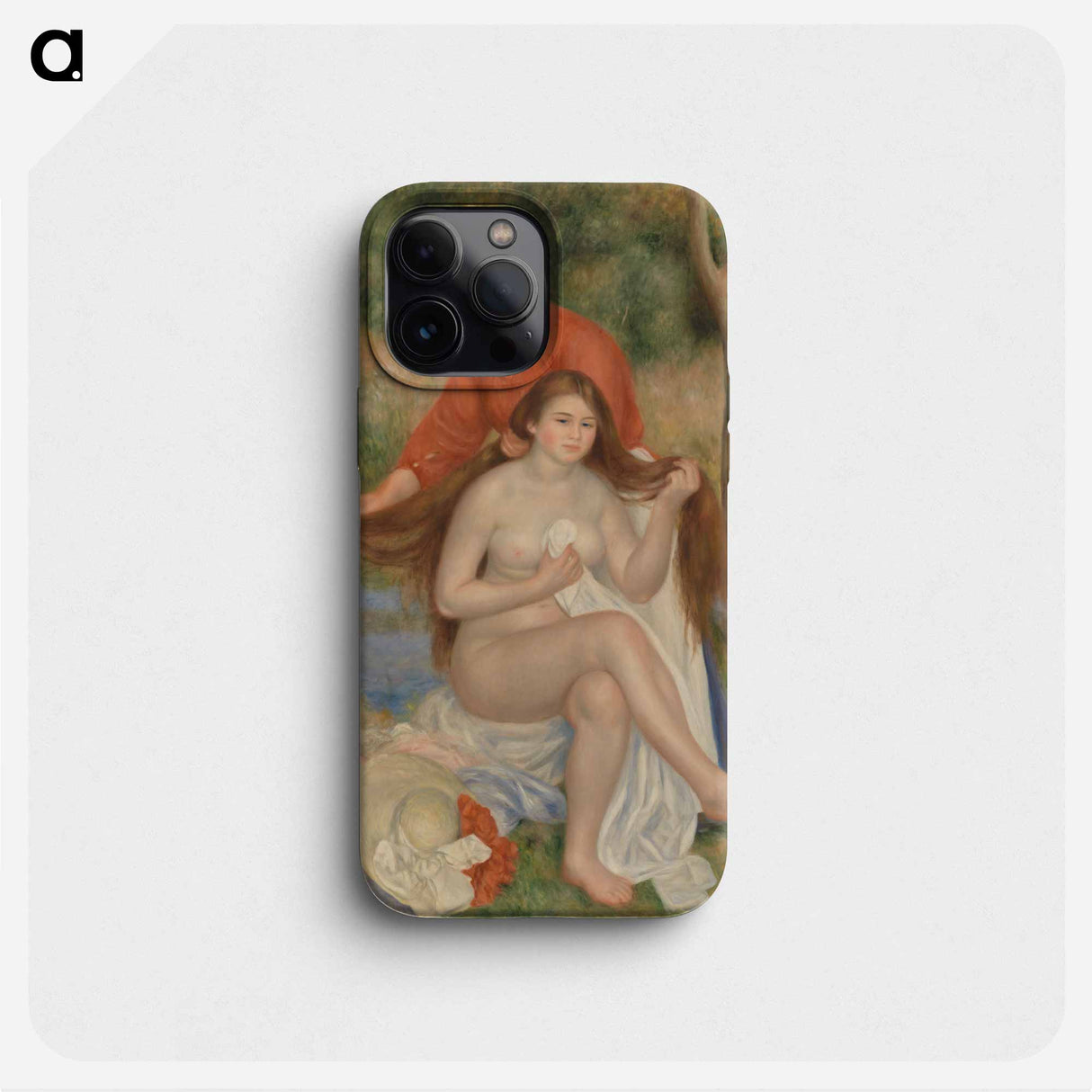 Bather and Maid - Pierre Auguste Renoir Phone Case.