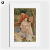 Bather and Maid - Pierre-Auguste Renoir Poster.