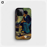 Peasant Woman Cooking by a Fireplace - フィンセント ファン ゴッホ Phone Case.