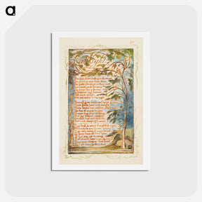 アートポストカード-Songs of Innocence and of Experience: Night - ウィリアム ブレイク Postcard.
