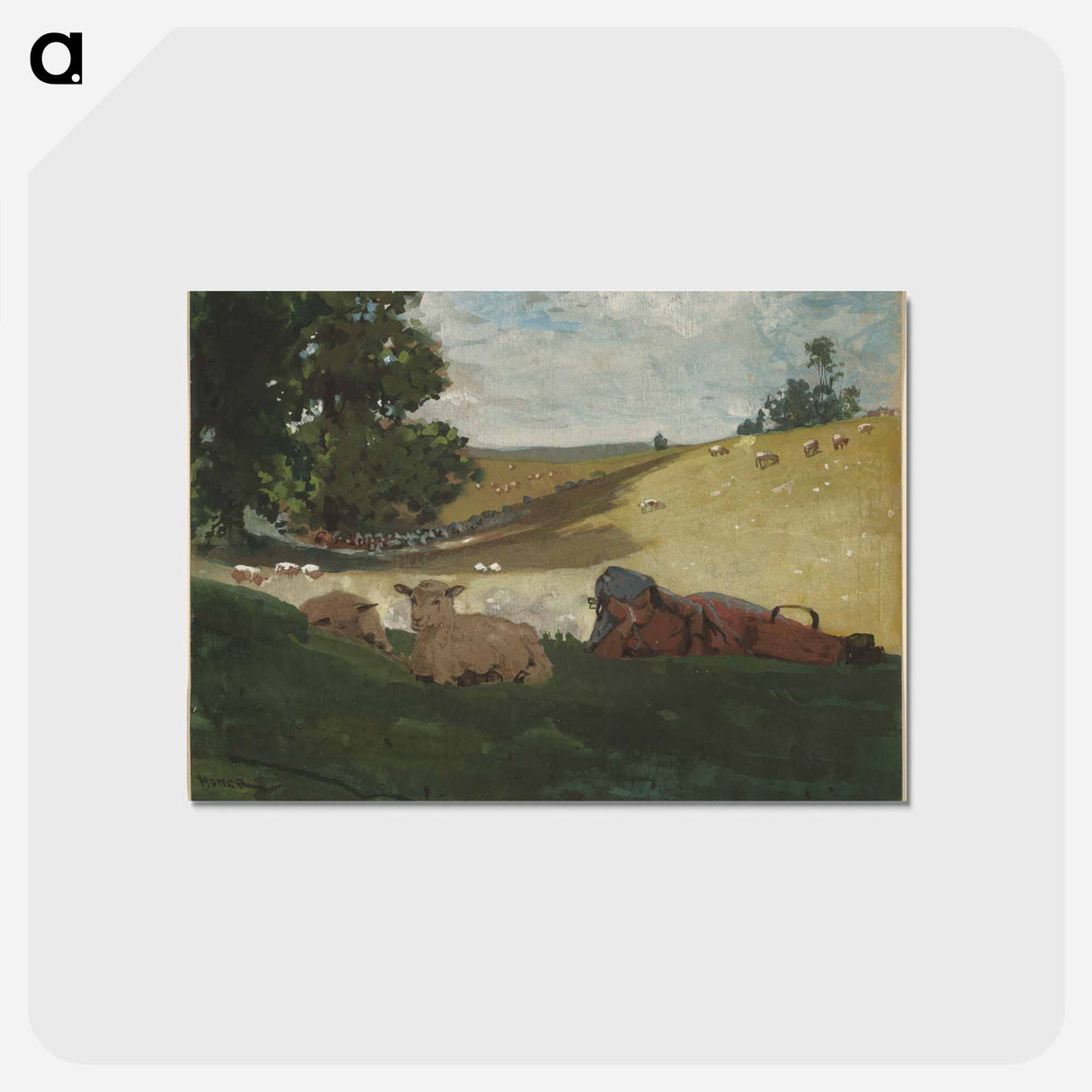 アートポストカード-Warm Afternoon - ウィンスロー ホーマー Postcard.