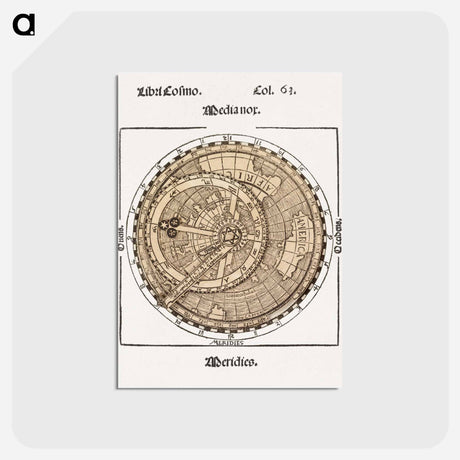 アートポストカード-Circular World Map
 - ボストン公共図書館 Postcard.