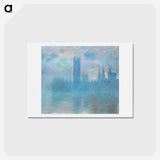 アートポストカード-Houses of Parliament, London - クロード モネ Postcard.