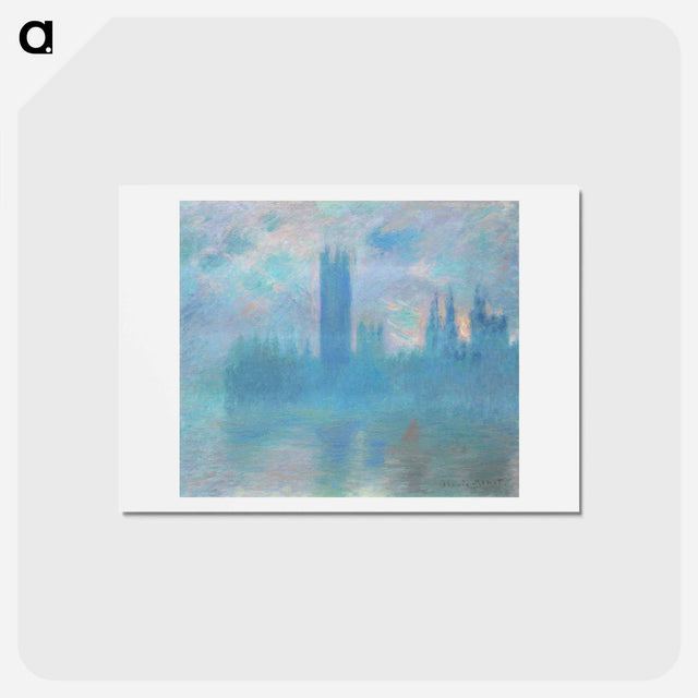 アートポストカード-Houses of Parliament, London - クロード モネ Postcard.