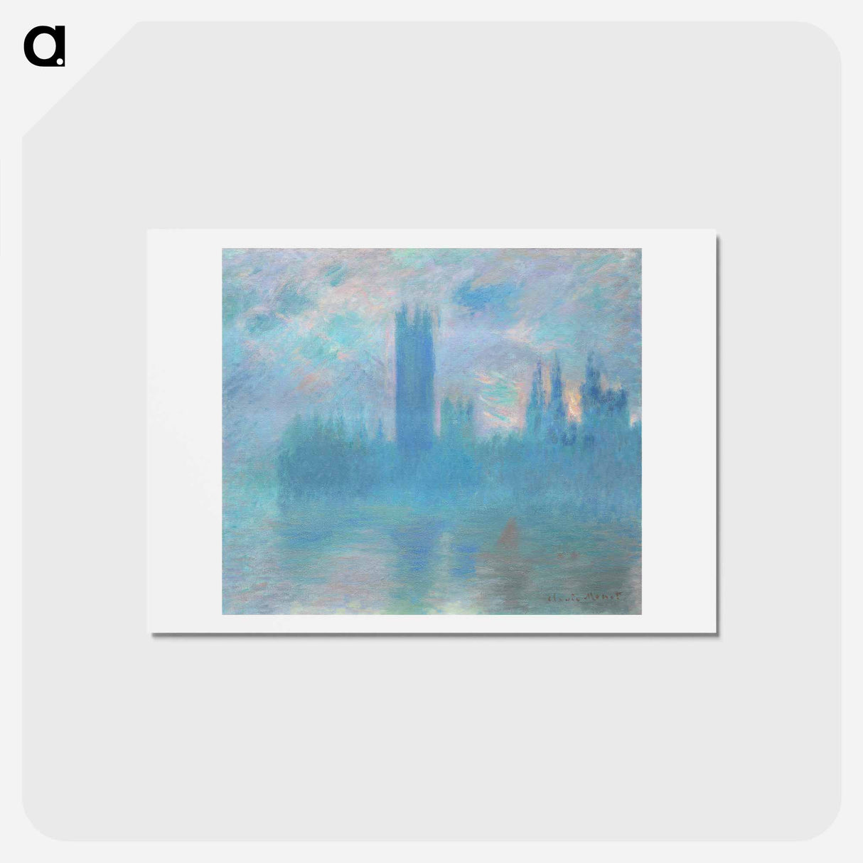 Houses of Parliament, London - クロード モネ Postcard.