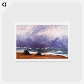 アートポストカード-The Wave - ギュスターヴ クールベ Postcard.