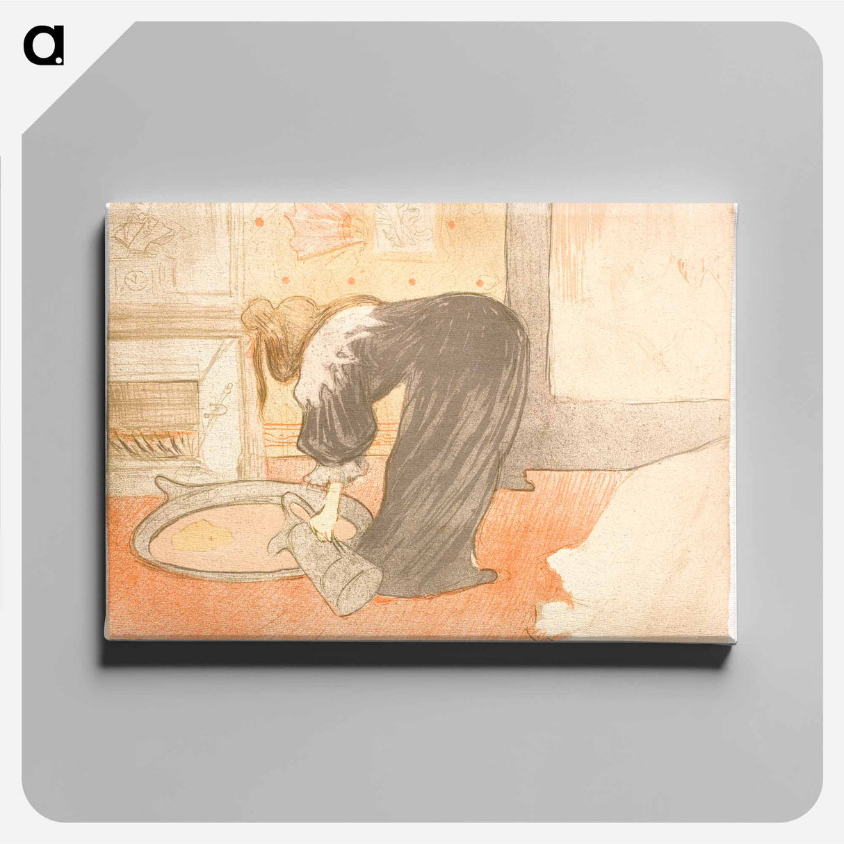 アートパネル-Femme au Tub - アンリ ド トゥールーズ ロートレック Canvas.