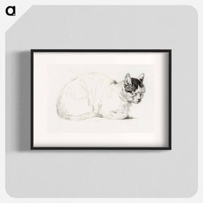 アートポスター-Sketch of a cat - ジャン ベルナール Poster.