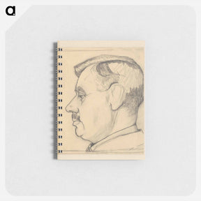 アートメモ帳-Portret van een onbekende man met snor by Julie de Graag - ユリー デ フラーハ Memo.