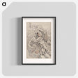 アートポスター-Katsushika Hokusai’s samurai, Album of Sketches - 葛飾 北斎 Poster.