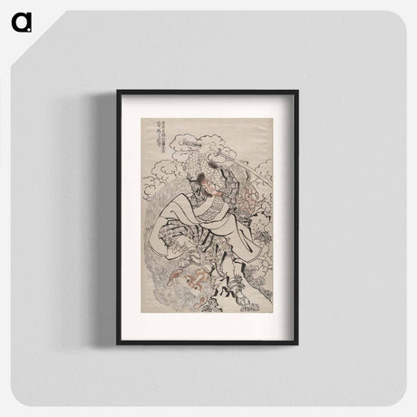 アートポスター-Katsushika Hokusai’s samurai, Album of Sketches - 葛飾 北斎 Poster.