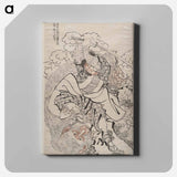 アートパネル-Katsushika Hokusai’s samurai, Album of Sketches - 葛飾 北斎 Canvas.