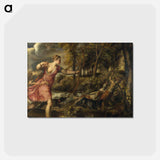 Death of Actaeon - ティツィアーノ ヴェチェッリオ Postcard.