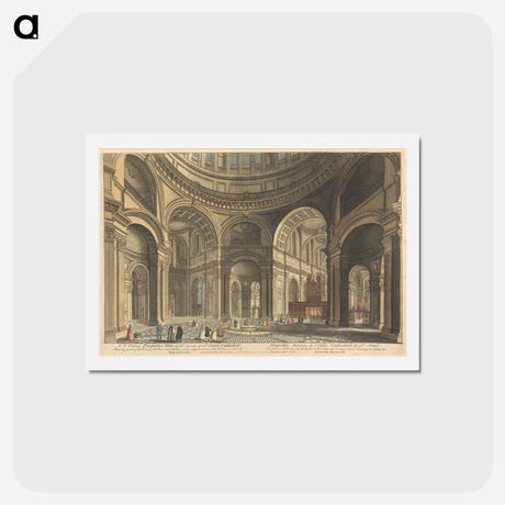 アートポストカード-A Curious Perspective View of the Inside of St. Paul's Cathedral, Shewing part of the Dome, the Piers and Arches which support it; and the Entrances into the Choir and the Isles
 - イェール大学アートギャラリー Postcard.