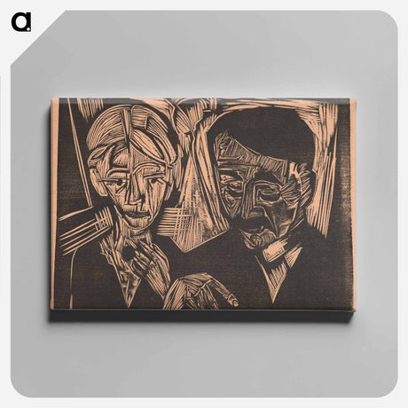 アートパネル-The Married Couple Müller - エルンスト ルートヴィヒ キルヒナー Canvas.