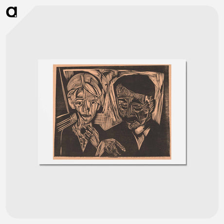 アートポストカード-The Married Couple Müller - エルンスト ルートヴィヒ キルヒナー Postcard.