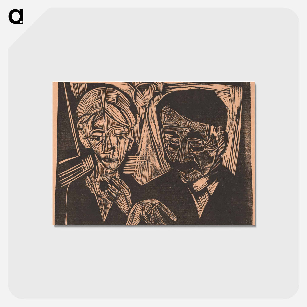 アートポストカード-The Married Couple Müller - エルンスト ルートヴィヒ キルヒナー Postcard.