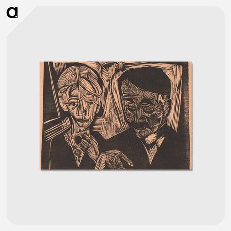 アートポストカード-The Married Couple Müller - エルンスト ルートヴィヒ キルヒナー Postcard.
