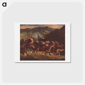 アートポストカード-Moroccan Fantasia - ウジェーヌ ドラクロワ Postcard.
