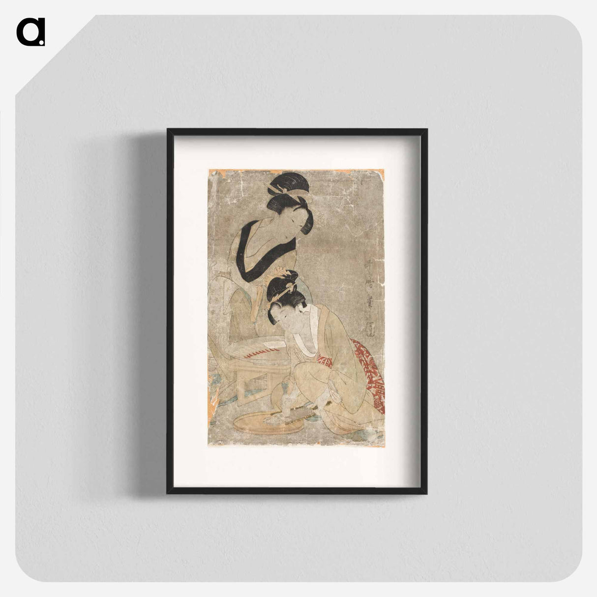 アートポスター-Preparing Raw Fish - 喜多川 歌麿 Poster.