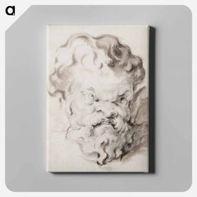 アートパネル-Head of Silenus - ポール セザンヌ Canvas.