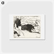 アートポストカード-Two Washing Women Wash Clothes by Water - ポール ゴーギャン Postcard.