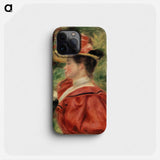 Woman with Glove - Pierre Auguste Renoir Phone Case.