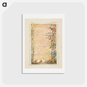 アートポストカード-Songs of Innocence and of Experience: The School Boy - ウィリアム ブレイク Postcard.